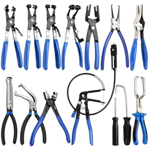 Disen 14-Piece Hose Clamp Pliers and Fuel Line Disconnect Tool Set: $49.99