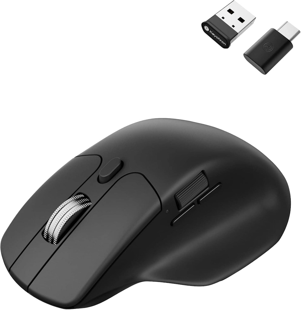 Keychron M6 Ergonomic Wired and Wireless Laser Mouse: $49.99 Keychron M6 Ergonomic Wired and Wireless Laser Mouse: $49.99