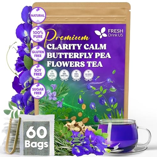 FreshDrinkUS Clarity Calm Butterfly Pea Flower Tea 60-Count: $12.63 FreshDrinkUS Clarity Calm Butterfly Pea Flower Tea 60-Count: $12.63