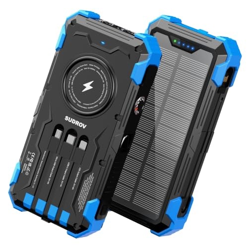 Sudrov 20,000mAh Wireless Solar Power Bank: $39.98