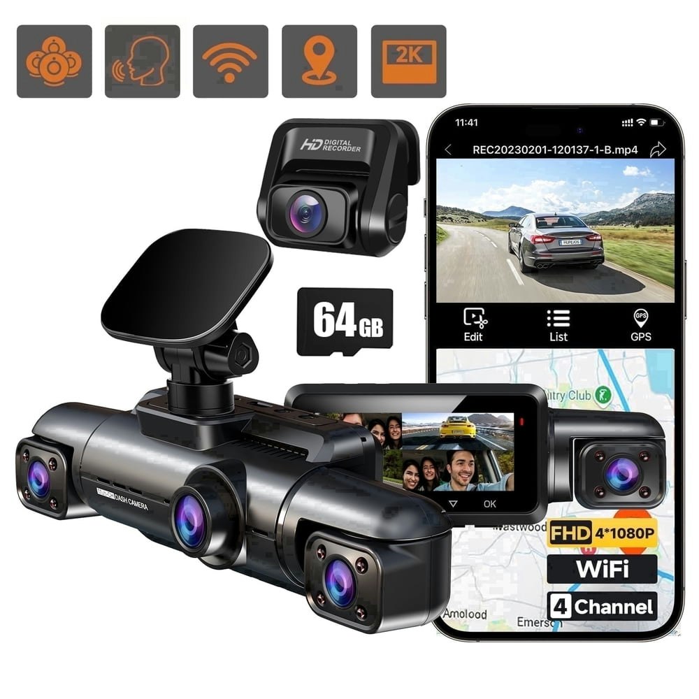 360° 4-Channel 1080p GPS Dash Cam: $89.77 360° 4-Channel 1080p GPS Dash Cam: $89.77