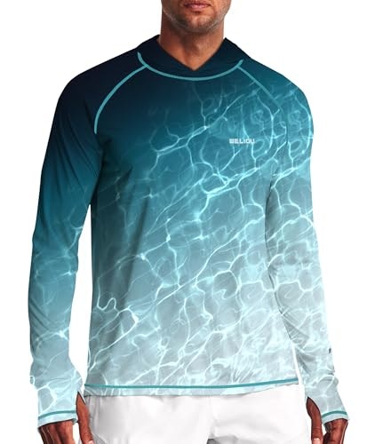Weligu Men's UPF 50+ Sun Protection Hoodie: $19.99 Weligu Men's UPF 50+ Sun Protection Hoodie: $19.99