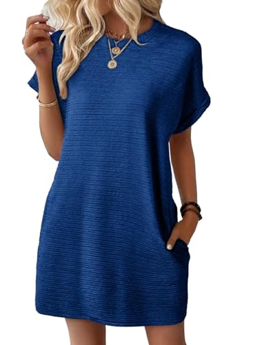 Evaless Women's Crewneck Short Sleeve Mini Dress: $19.98 Evaless Women's Crewneck Short Sleeve Mini Dress: $19.98