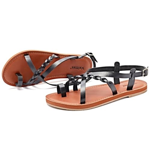 Veittes Women's Open-Toe Lace-Up Sandals: $7.98