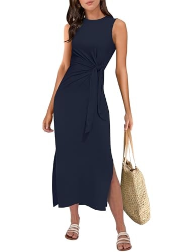 Anrabess Women's Sleeveless Split Midi Dress: $34.99