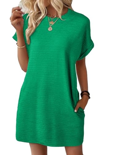 Evaless Women's Short Sleeve Mini Dress with Pockets: $19.98 Evaless Women's Short Sleeve Mini Dress with Pockets: $19.98