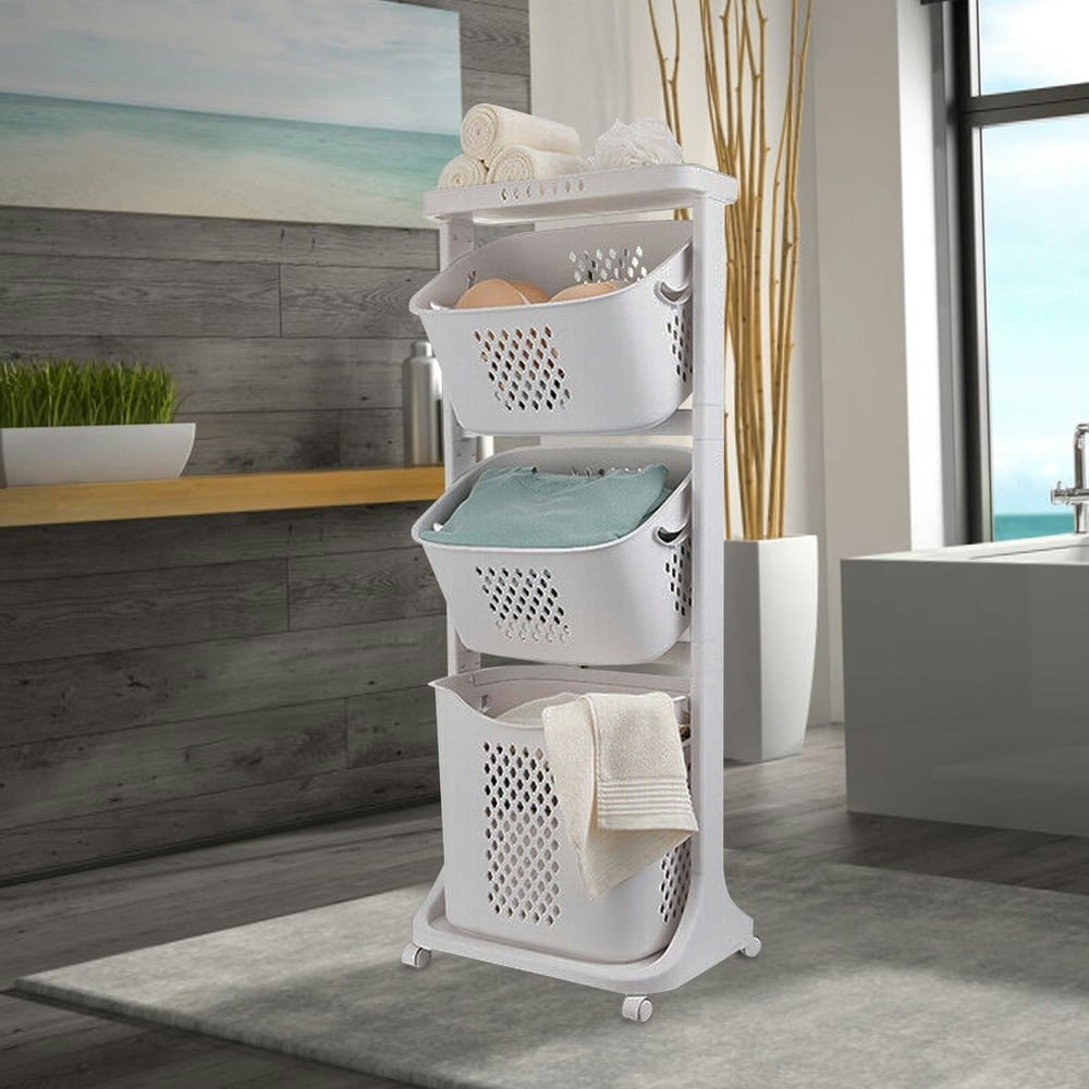 3-Tier Rolling Laundry Hamper Sorter: $52.99 3-Tier Rolling Laundry Hamper Sorter: $52.99