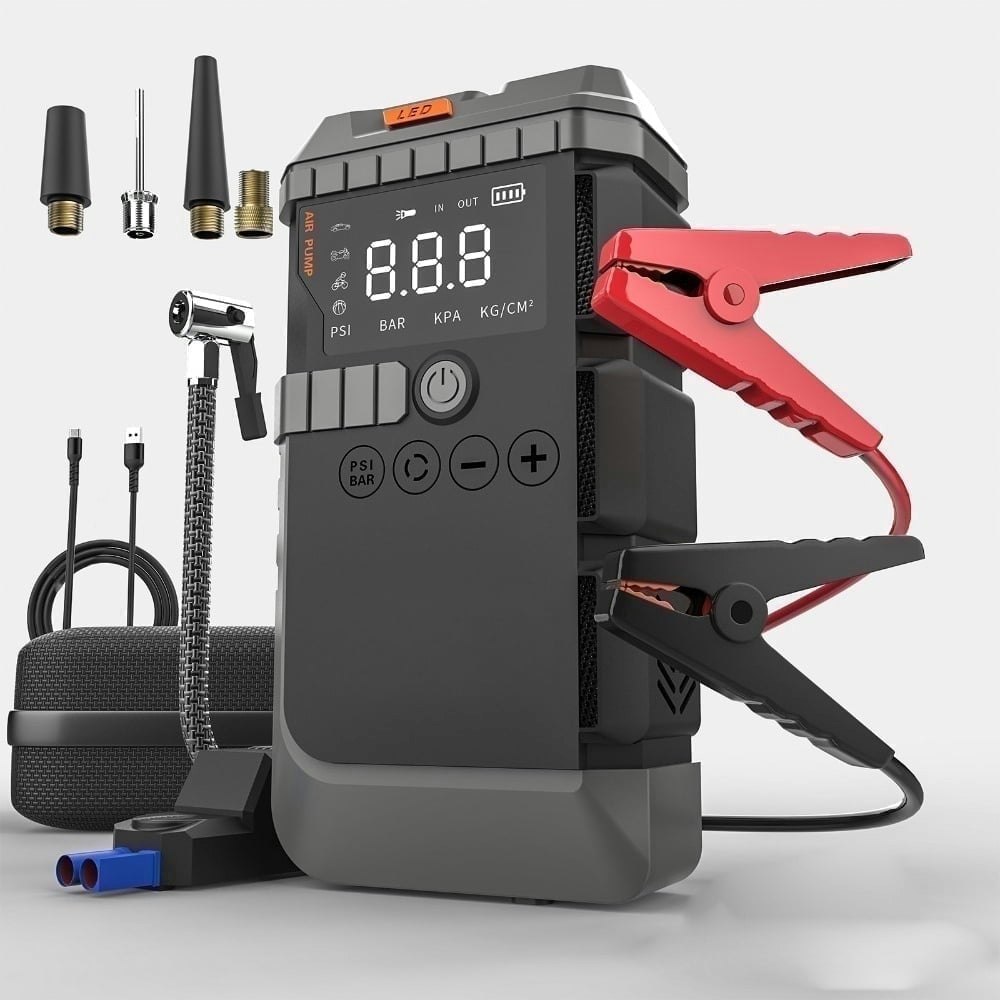 6,000A Jump Starter and 160-PSI Air Compressor: $39.59 6,000A Jump Starter and 160-PSI Air Compressor: $39.59