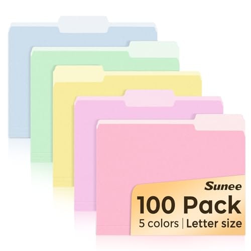 Sunee 1/3-Cut Letter Size Manila File Folders 100-Pack: $18.69 Sunee 1/3-Cut Letter Size Manila File Folders 100-Pack: $18.69
