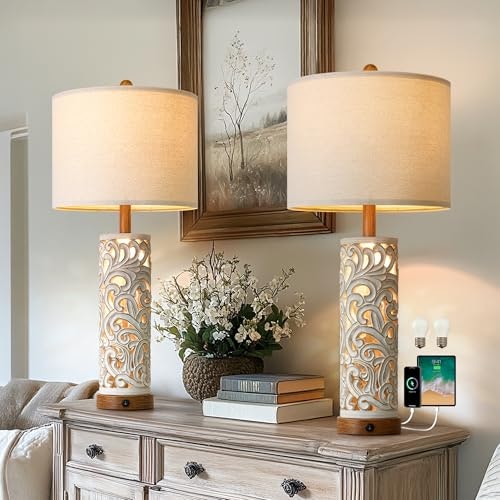 Oyears 28.5-Inch 2-in-1 Farmhouse Table Lamp 2-Pack: $99.97 Oyears 28.5-Inch 2-in-1 Farmhouse Table Lamp 2-Pack: $99.97