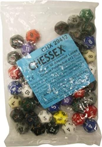 Chessex 50-Piece Opaque Polyhedral Dice Set: $26.91 Chessex 50-Piece Opaque Polyhedral Dice Set: $26.91