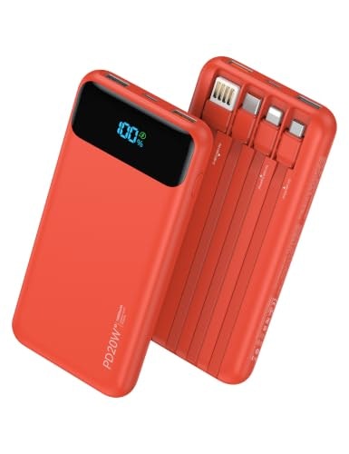 Nusyddy 10,000mAh Portable Charger with 4 Built-in Cables: $22.98 Nusyddy 10,000mAh Portable Charger with 4 Built-in Cables: $22.98