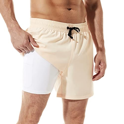 Brisira Men's 5-inch Compression Liner Swim Trunks: $21.57 Brisira Men's 5-inch Compression Liner Swim Trunks: $21.57