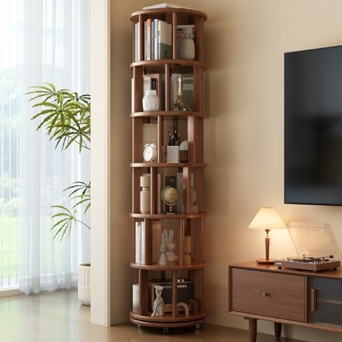 Muwuele 6-Tier Rotating Bookshelf Tower: $186.98 Muwuele 6-Tier Rotating Bookshelf Tower: $186.98