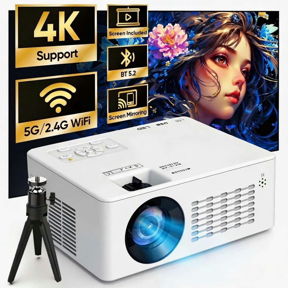 2026 Mini WiFi and Bluetooth Projector: $64.99 2026 Mini WiFi and Bluetooth Projector: $64.99