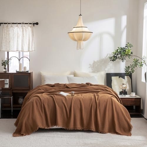 Fossa 104"x90" 4-Layer Cotton Muslin Blanket: $64.59 Fossa 104"x90" 4-Layer Cotton Muslin Blanket: $64.59