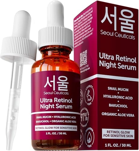 SeoulCeuticals 1% Retinol Snail Mucin Night Serum: $16.99 SeoulCeuticals 1% Retinol Snail Mucin Night Serum: $16.99