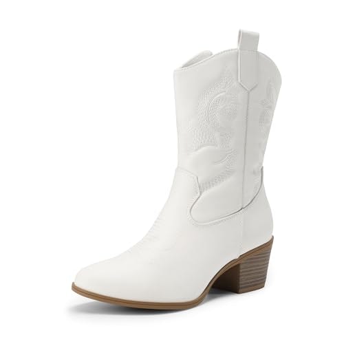 Dream Pairs Women's Mid-Calf Cowboy Boots: $35.99 Dream Pairs Women's Mid-Calf Cowboy Boots: $35.99