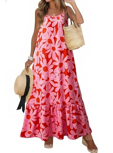 Dokotoo Women's Ruffle A-Line Boho Maxi Dress: $23.87 Dokotoo Women's Ruffle A-Line Boho Maxi Dress: $23.87