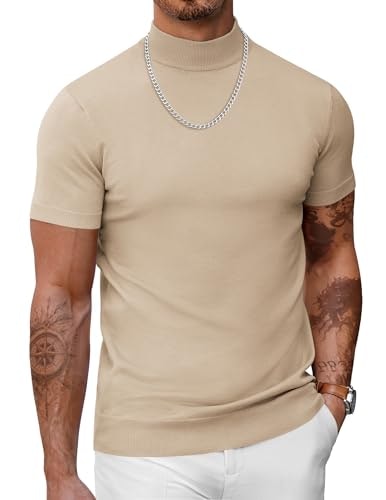 Coofandy Men's Mock Turtleneck Short Sleeve Sweater: $18.99 Coofandy Men's Mock Turtleneck Short Sleeve Sweater: $18.99