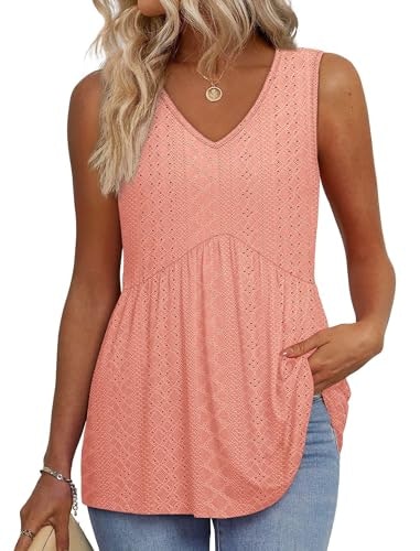 Women's V-Neck Peplum Tank Top: $14.44