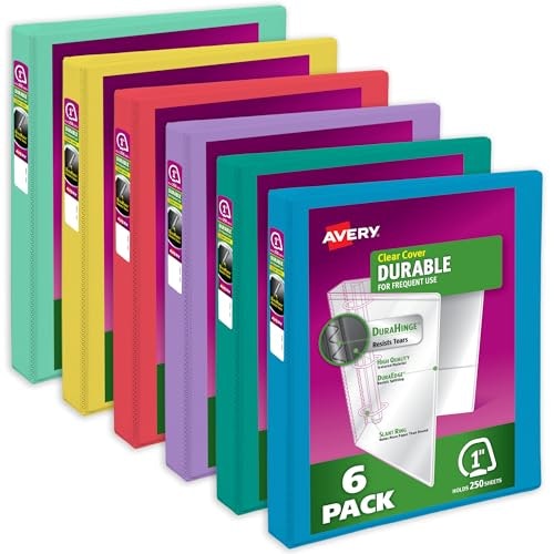 Avery Durable View 1-Inch Slant Ring Binder 6-Pack: $25.83 Avery Durable View 1-Inch Slant Ring Binder 6-Pack: $25.83