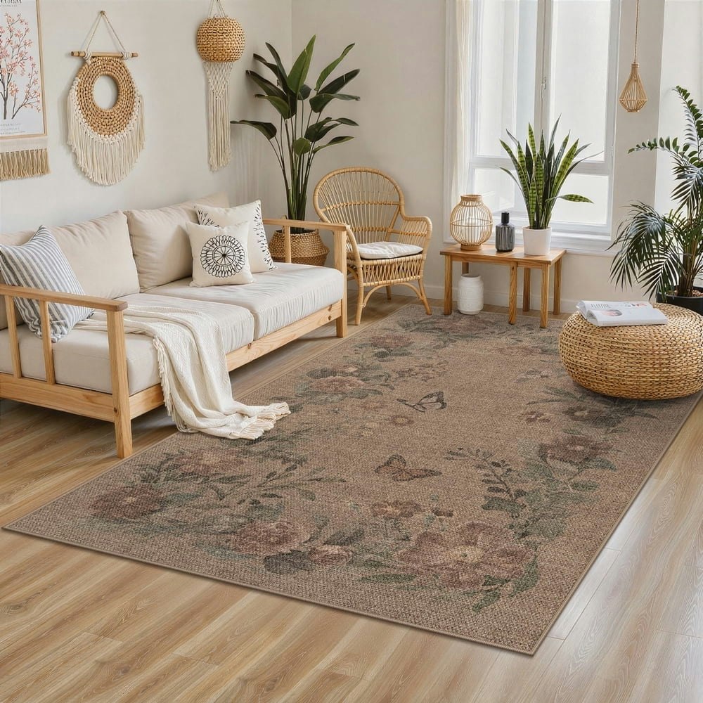 Sunderey 5x7-Foot Floral Jute Area Rug: $71.99 Sunderey 5x7-Foot Floral Jute Area Rug: $71.99
