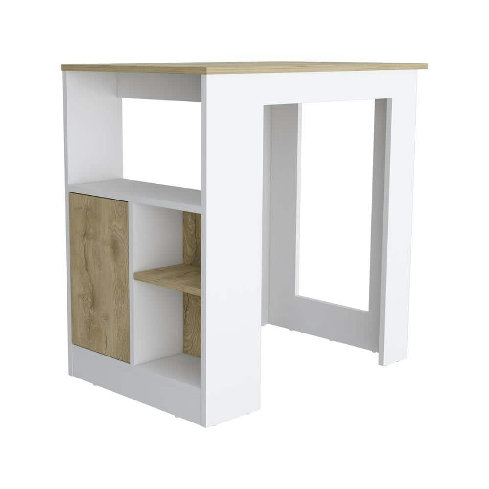 White Wood 36.2-Inch Tabletop Kitchen Island with Cabinet and Shelves: $260.67 White Wood 36.2-Inch Tabletop Kitchen Island with Cabinet and Shelves: $260.67