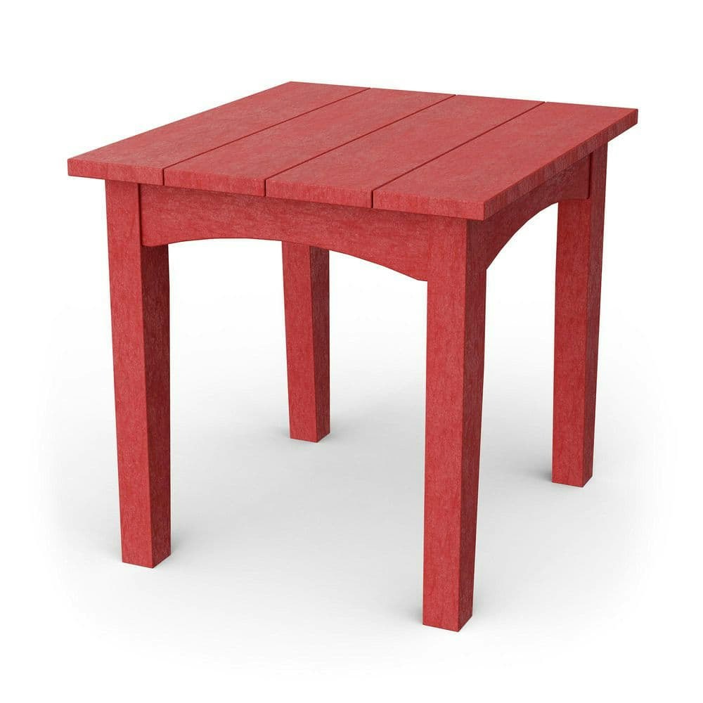 Heritage Cardinal Red HDPE Plastic Outdoor End Table: $289 Heritage Cardinal Red HDPE Plastic Outdoor End Table: $289