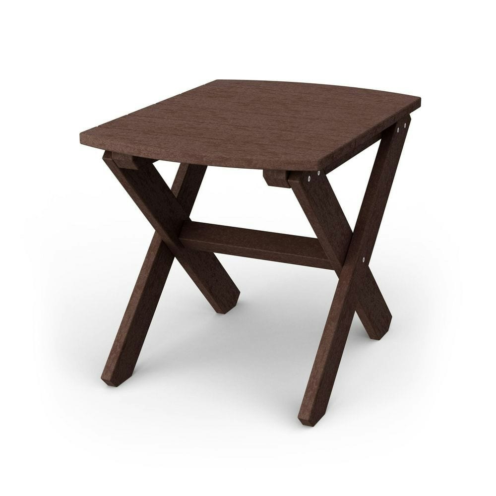 Classic Tudor Brown HDPE Plastic Rectangular Side Table: $204.49