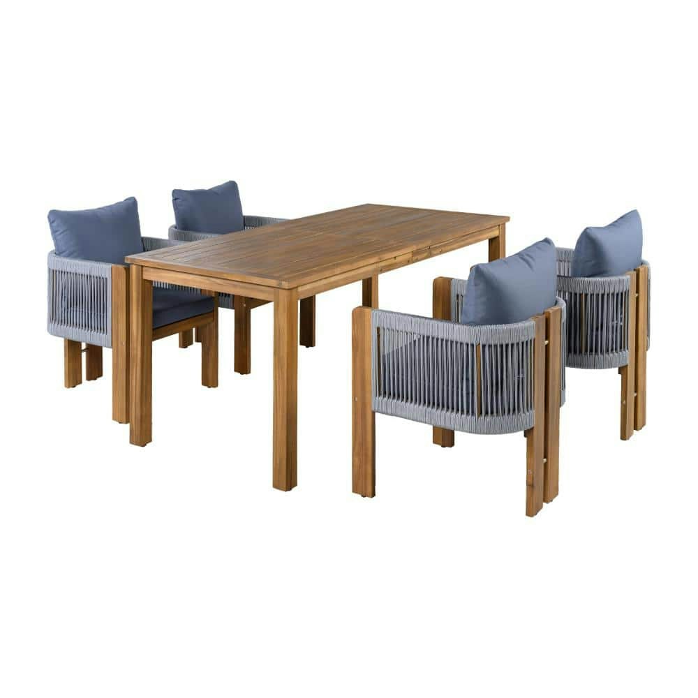 5-Piece Wood Patio Dining Set: $915.12 5-Piece Wood Patio Dining Set: $915.12
