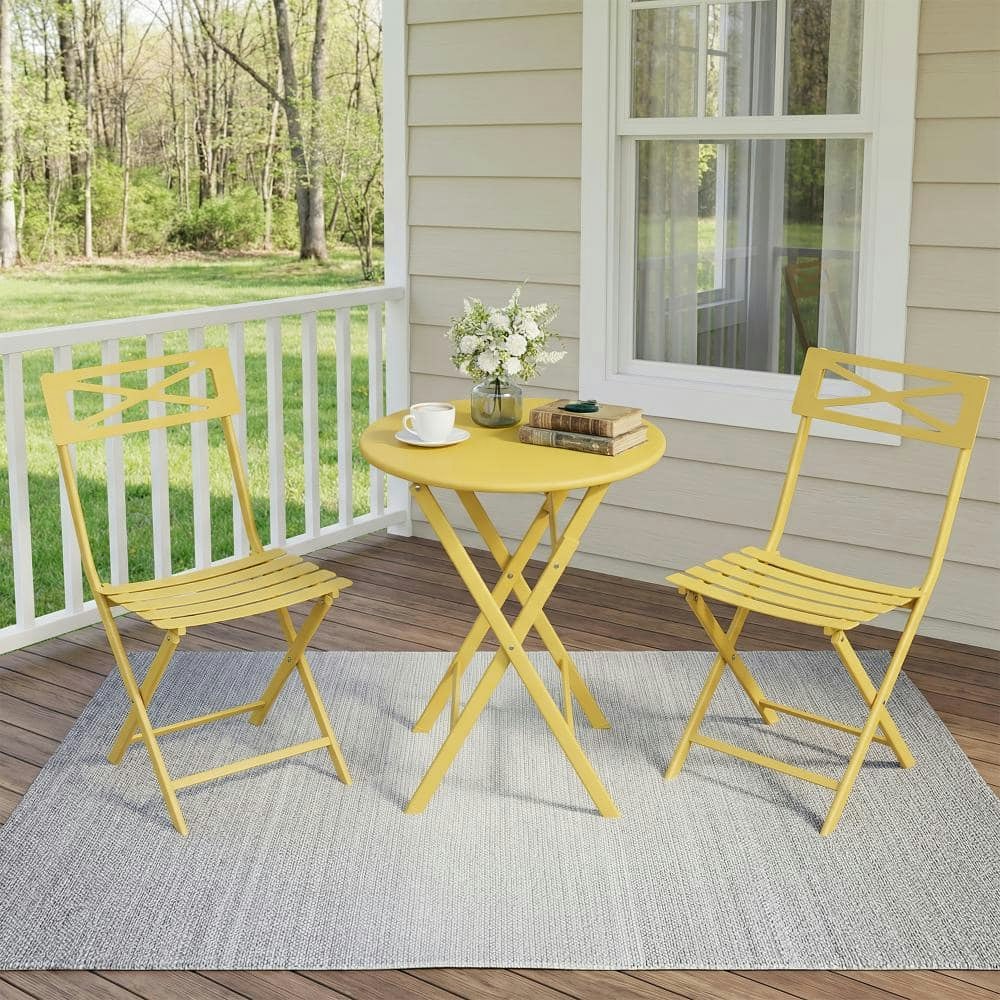 3-Piece Folding Outdoor Bistro Set: $74.38 3-Piece Folding Outdoor Bistro Set: $74.38