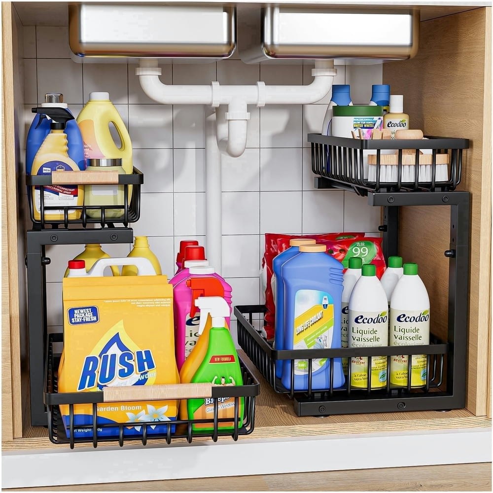 Enrunest 2-Tier Under Sink Organizer 2-Pack: $39.99 Enrunest 2-Tier Under Sink Organizer 2-Pack: $39.99