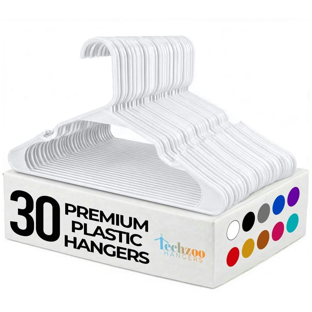 Techzoo Plastic Hangers 30-Pack: $17.99 Techzoo Plastic Hangers 30-Pack: $17.99