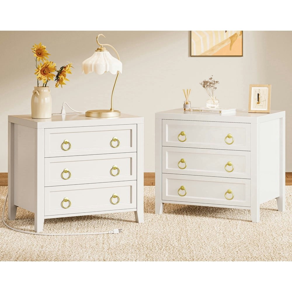 Amadwell 3-Drawer Nightstand with Charging Station 2-Pack: $189.99 Amadwell 3-Drawer Nightstand with Charging Station 2-Pack: $189.99
