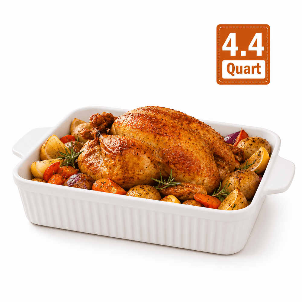 4.4-Quart Ceramic Casserole Baking Dish: $26.99 4.4-Quart Ceramic Casserole Baking Dish: $26.99