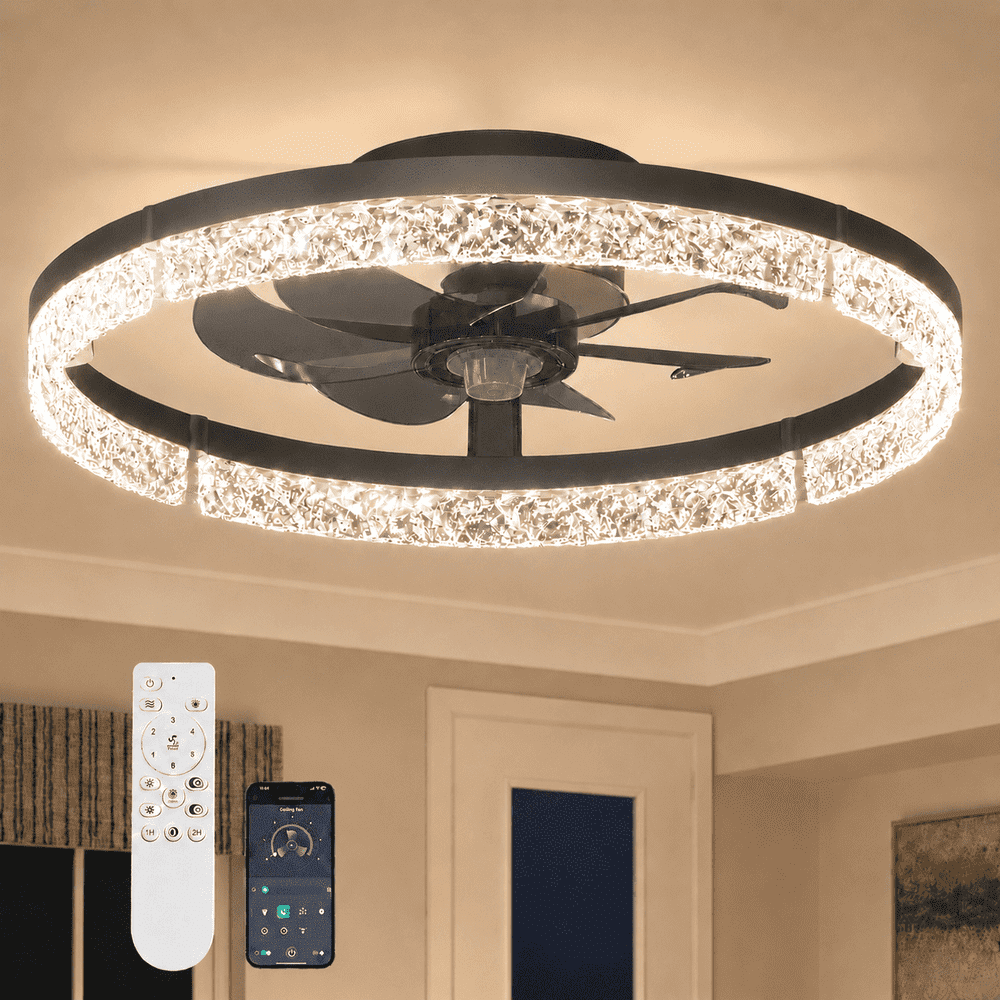Aidel 20-inch Flush Mount Ceiling Fan with LED Light: $44.99 Aidel 20-inch Flush Mount Ceiling Fan with LED Light: $44.99