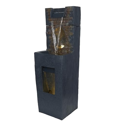 Alpine Corporation 40-Inch Stone Wall Cascading Fountain with LED Lights: $350 Alpine Corporation 40-Inch Stone Wall Cascading Fountain with LED Lights: $350