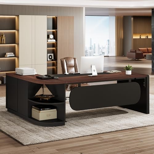 Tribesigns 80-Inch L-Shaped Executive Desk with Storage Cabinet: $334.37 Tribesigns 80-Inch L-Shaped Executive Desk with Storage Cabinet: $334.37
