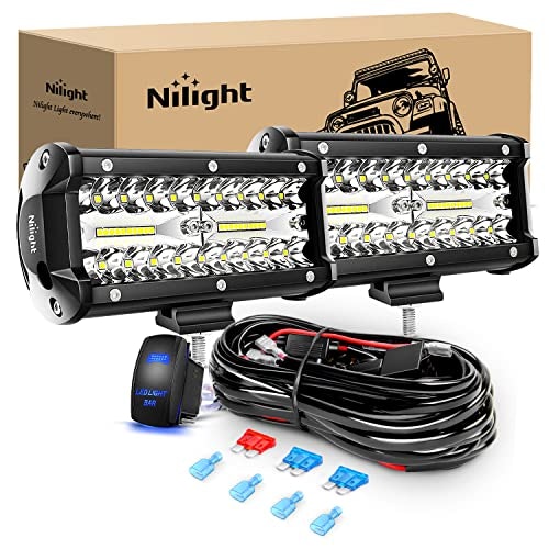 Nilight 6.5-Inch 120W LED Spot & Flood Combo Light Bar 2-Pack with Wiring Harness: $38.86 Nilight 6.5-Inch 120W LED Spot & Flood Combo Light Bar 2-Pack with Wiring Harness: $38.86