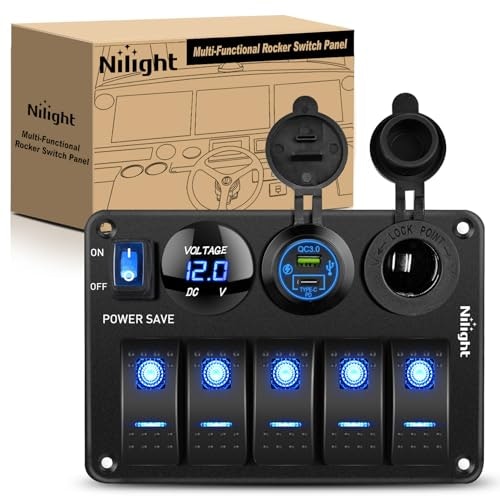 Nilight 5-Gang Pre-Wired Rocker Switch Panel: $30.59 Nilight 5-Gang Pre-Wired Rocker Switch Panel: $30.59