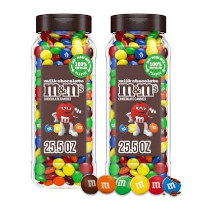 M&M's Milk Chocolate Candy 25.5-oz. Jar 2-Pack for $20 + free shipping w/ Prime