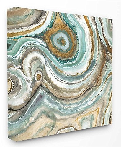 Aqua Geode Stone Canvas Art: $10.85