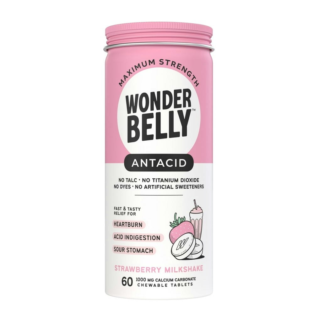 Wonderbelly Heartburn Relief Antacid Chewable Tablets 60-Count: $10.99 Wonderbelly Heartburn Relief Antacid Chewable Tablets 60-Count: $10.99