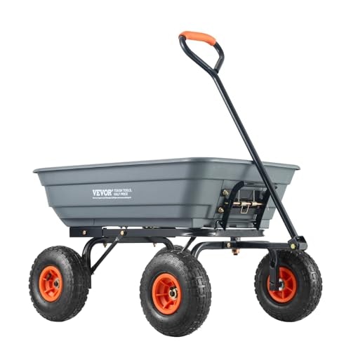 Vevor 4-Cubic-Foot 600-Pound Poly Garden Dump Cart: $71.49 Vevor 4-Cubic-Foot 600-Pound Poly Garden Dump Cart: $71.49