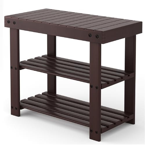 Dumos 3-Tier Bamboo Shoe Rack Bench: $26.08 Dumos 3-Tier Bamboo Shoe Rack Bench: $26.08