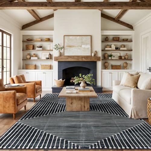 Rugshop Marbella Bohemian Stripes 9' x 12' Area Rug: $242.33