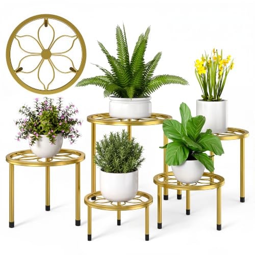 Vecelo Metal Plant Stands 5-Pack: $26.98