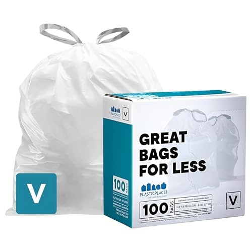 Plasticplace 100-Count Code V Compatible Trash Bags: $16.31