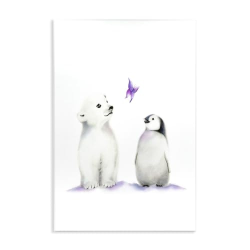 Stupell Industries Baby Polar Bear and Penguin Wall Plaque Art 10x15-Inch: $19.72 Stupell Industries Baby Polar Bear and Penguin Wall Plaque Art 10x15-Inch: $19.72